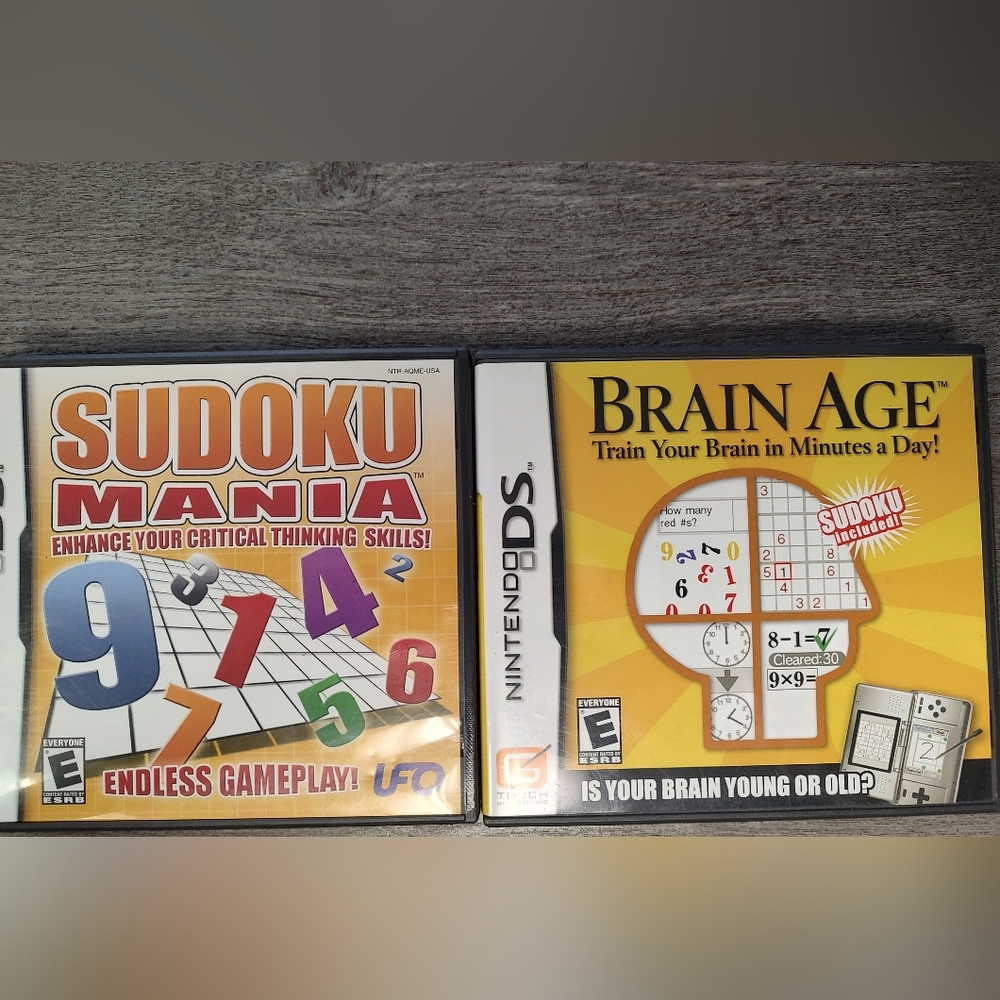 Brain Age and Sudoku Mania Nintendo DS
